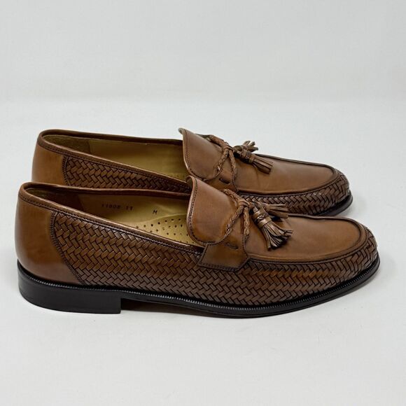 Magnanni Woven Tassels Loafers Mens 11 M Brown Leather Slip On Dress Shoes main image 14